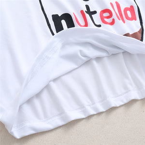 Harajuku T-shirt Nutella Crop Top T-shirt