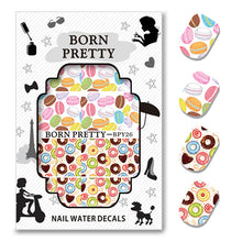 Dessert water nail decal stickers  - set of 5 sheets