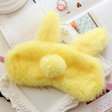 Cute soft and fuzzy rabbit sleep mask